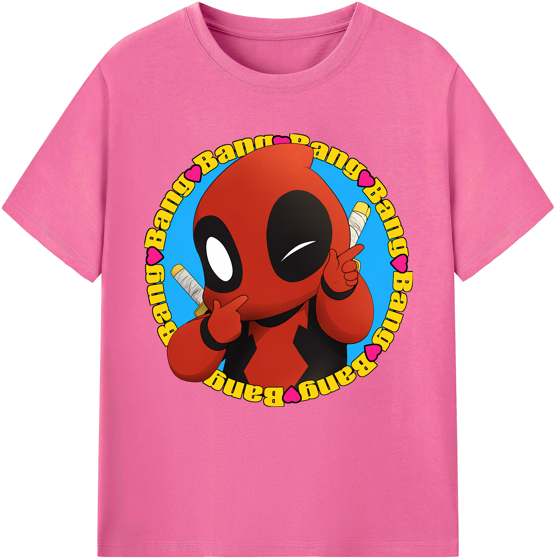 （画像用） Deadpool デッドプール レディースカジュアルプリントTシャツ（綿100％）